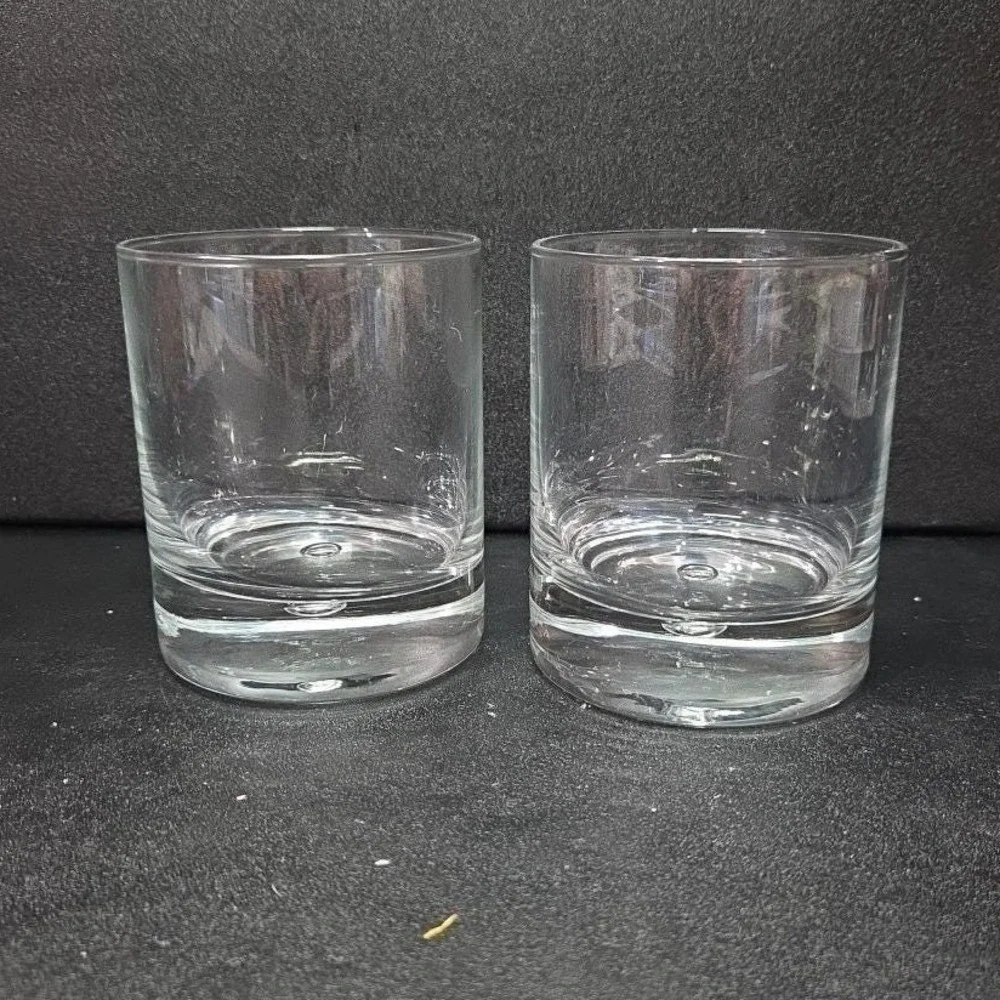 Circleware Crystal Double Old Fashioned Glasses, Set of 2, Vintage Luxor‎ Design